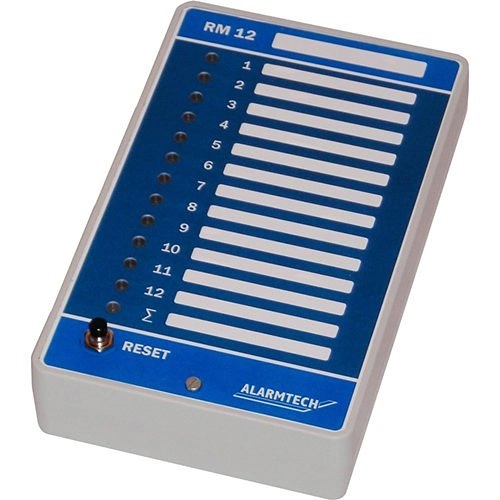 RM 12 Alarmtech RM Module de surveillance de relais à 12 indicateurs avec 12 1 fonctions alternées (NC/NO), 10-15 VDC